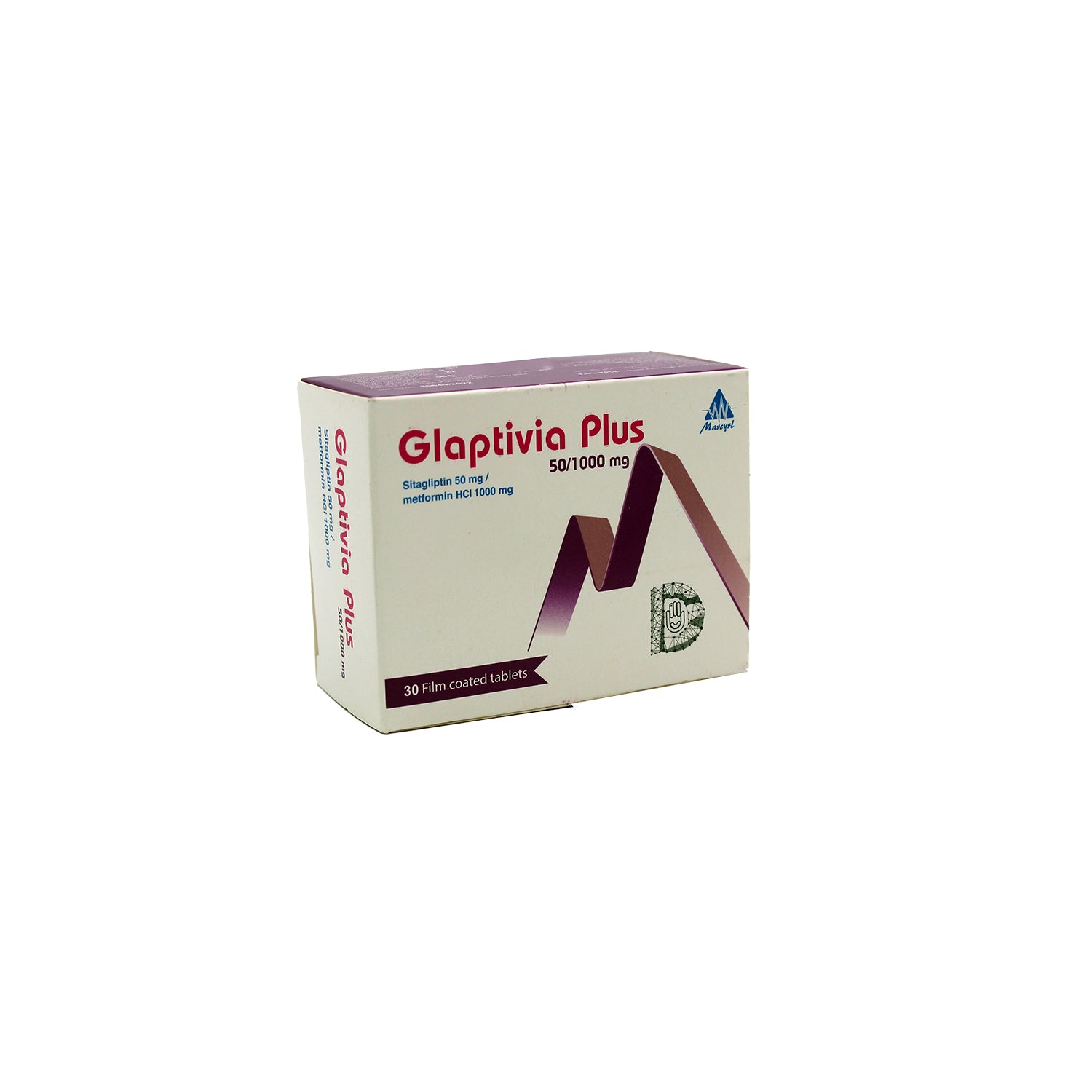 Glaptivia Plus 50mg Sitagliptin & 1000mg Metformin HCL