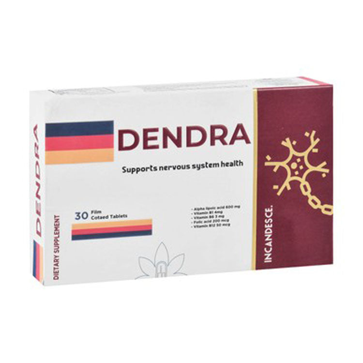 Dendra 600mg Alpha Lipoic Acid Nervous System Support Supplement with Vitamin B & Folic Acid 30 tablets