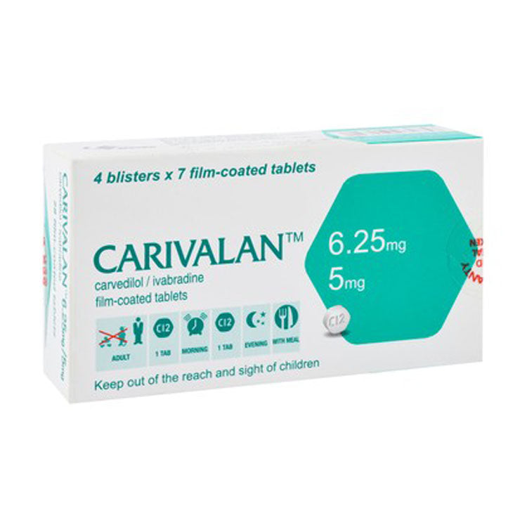 كاريفالان 6.25 ملجم كارفيديلول و 5 ملجم إيفابرادين