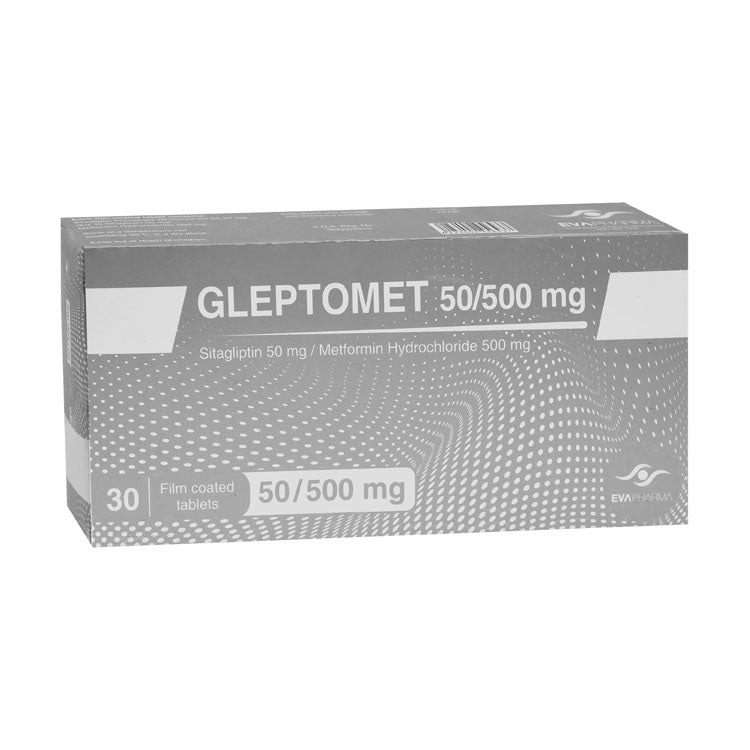 Gleptomet 50mg Sitagliptin & 500mg Metformin Hydrochloride