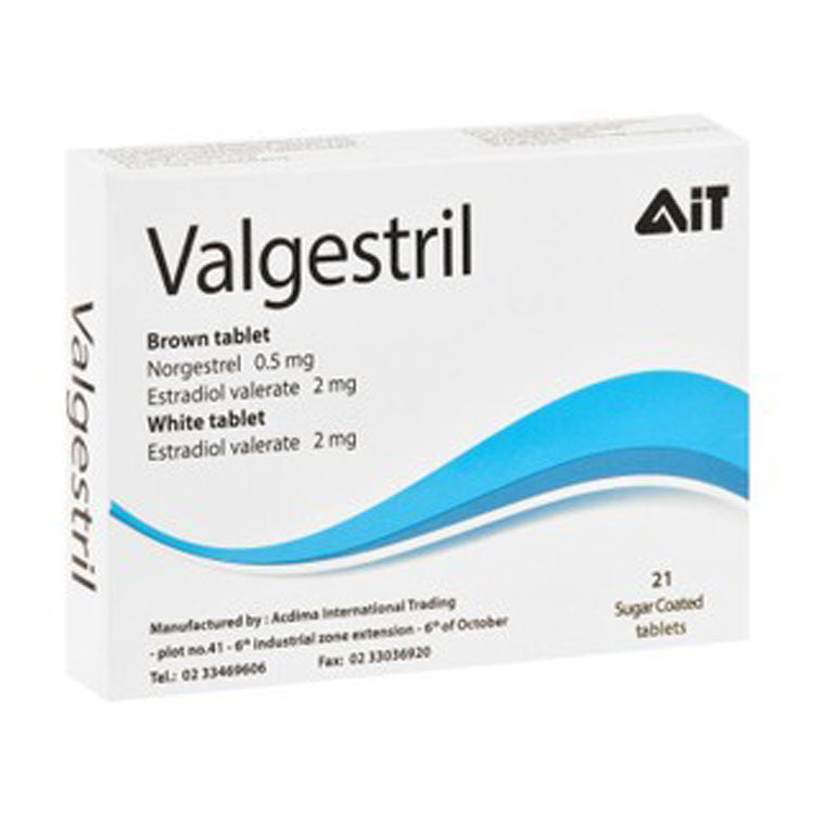 فالجيستريل 0.5 ملغ نورجيستريل و 2 ملغ إستراديول فاليرات