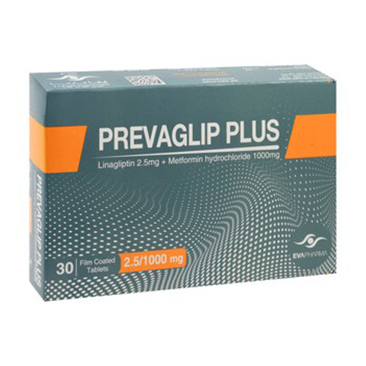 Prevaglip Plus 1000mg Metformin Hydrochloride & 2.5mg Linagliptin