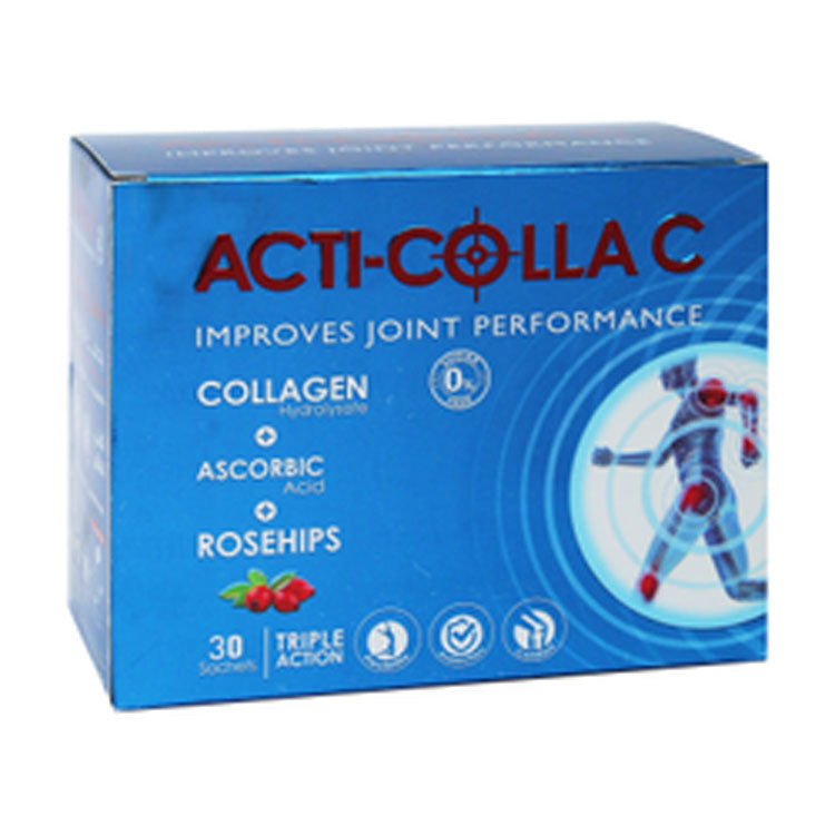 Acti-Colla C Joint Support Supplement Sachets with Collagen, Ascorbic Acid & Rosehips - sugar free