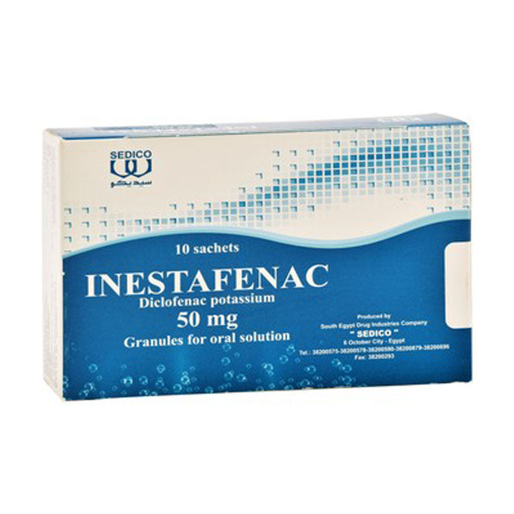 إينيستافيناك ٥٠ ملغ ديكلوفيناك بوتاسيوم محلول فموي حبيبي