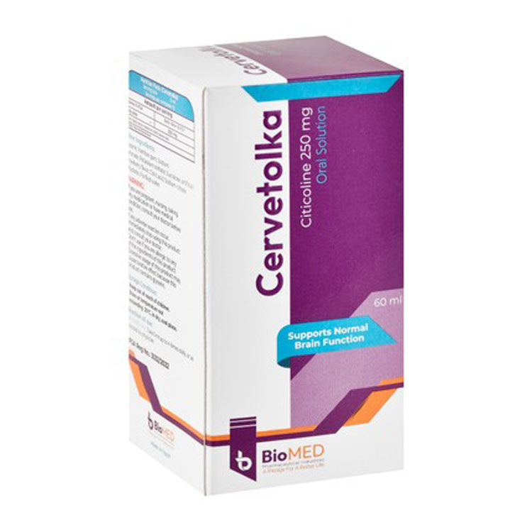 Cervetolka 250mg Citicoline Normal Brain Function Support Liquid Supplement 60 ml