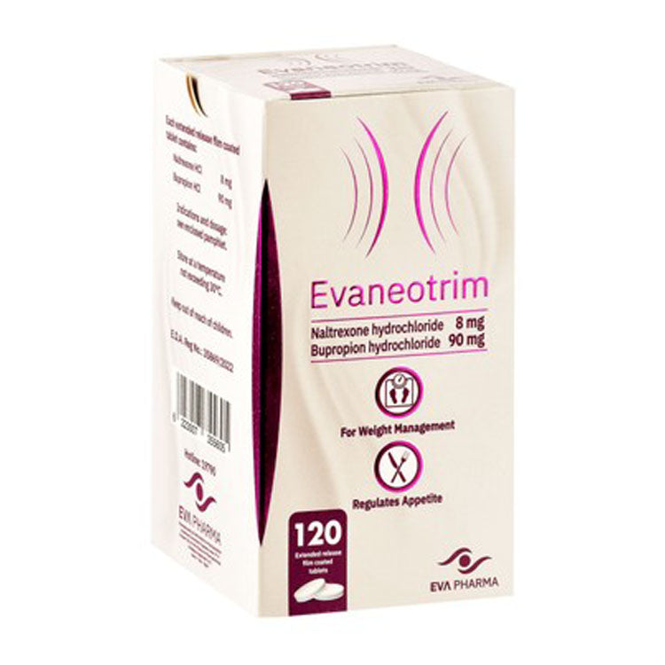 Evaneotrim 8mg Naltrexone Hydrochloride & 90mg Bupropion Hydrochloride