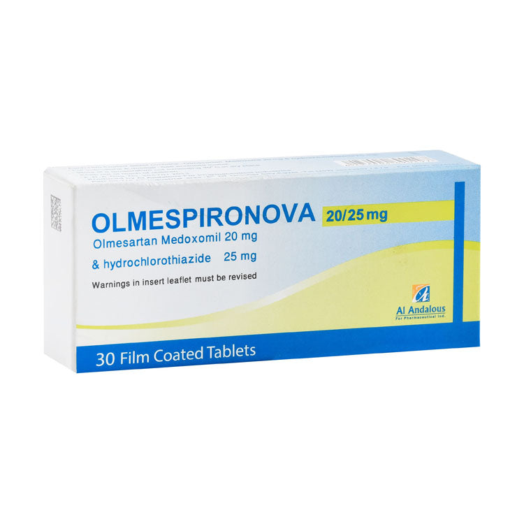 Olmespironova 20mg Olmesartan Medoxomil & 25mg Hydrochlorothiazide