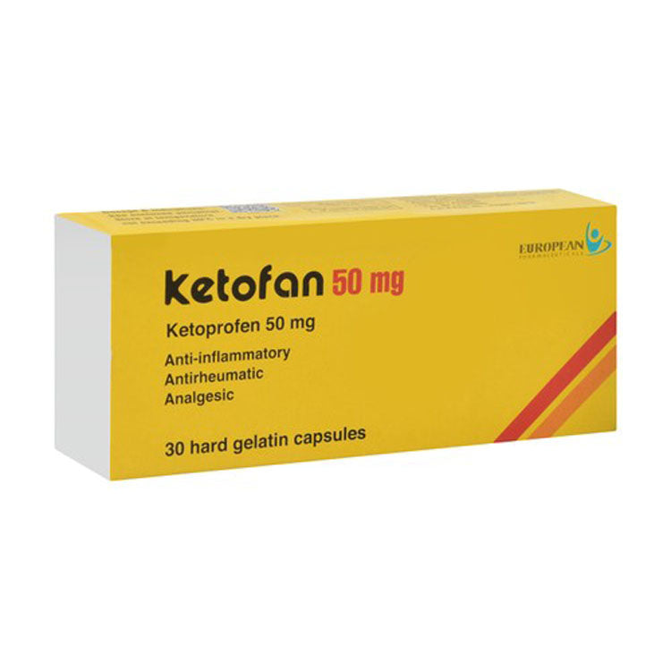 Ketofan 50mg Ketoprofen Anti-inflammatory, Antirheumatic & Analgesic