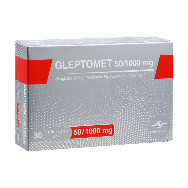 Gleptomet 50mg Sitagliptin & 1000mg Metformin Hydrochloride
