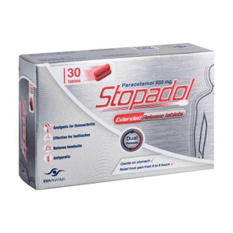 Stopadol 650mg Paracetamol for Osteoarthritis, Toothache & Headache