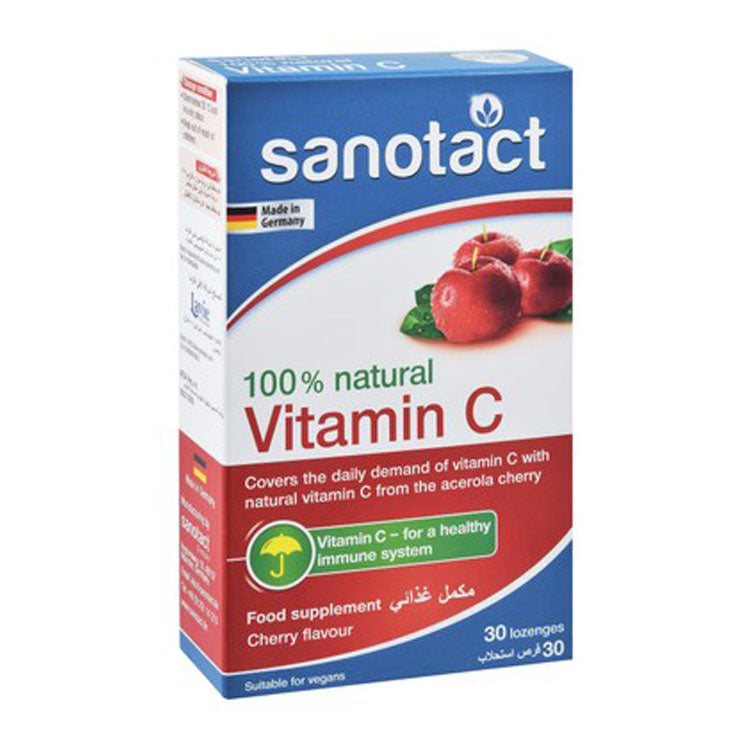 سانوتاكت ٨٠ ملغ فيتامين سي، أقراص استحلاب لدعم جهاز المناعة بنكهة الكرز