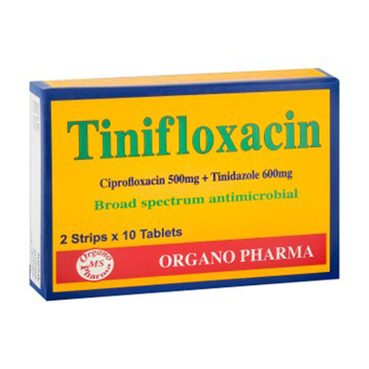 Tinifloxacin 500mg Ciprofloxacin & 600mg Tinidazole Broad Spectrum Antimicrobial Medication