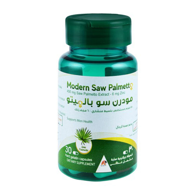 مستخلص البلميط المنشاري الحديث 450 ملغ و 6 ملغ من الزنك، مكمل غذائي لدعم صحة الرجال