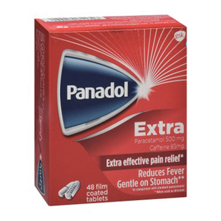 Panadol Extra 500mg Paracetamol with Caffeine for Pain & Fever Relief