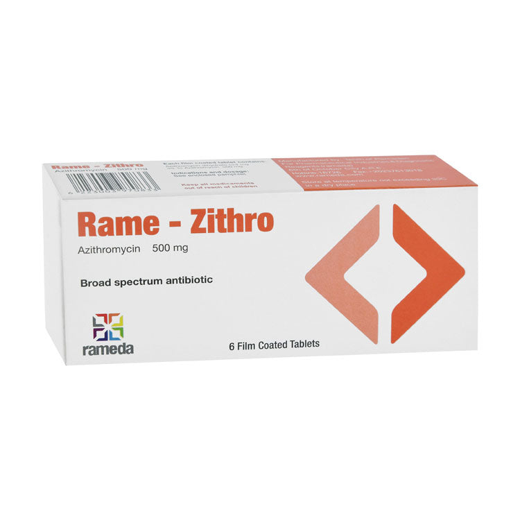 Rame-Zithro 500mg Azithromycin Broad Spectrum Antibiotic