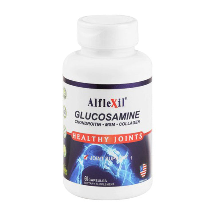 مكمل غذائي ألفا فيتامينز تريبل ألفليكسيل 1500 ملغ جلوكوزامين لدعم المفاصل مع كوندرويتين وMSM - خالٍ من الكائنات المعدلة وراثيًا وخالٍ من الغلوتين