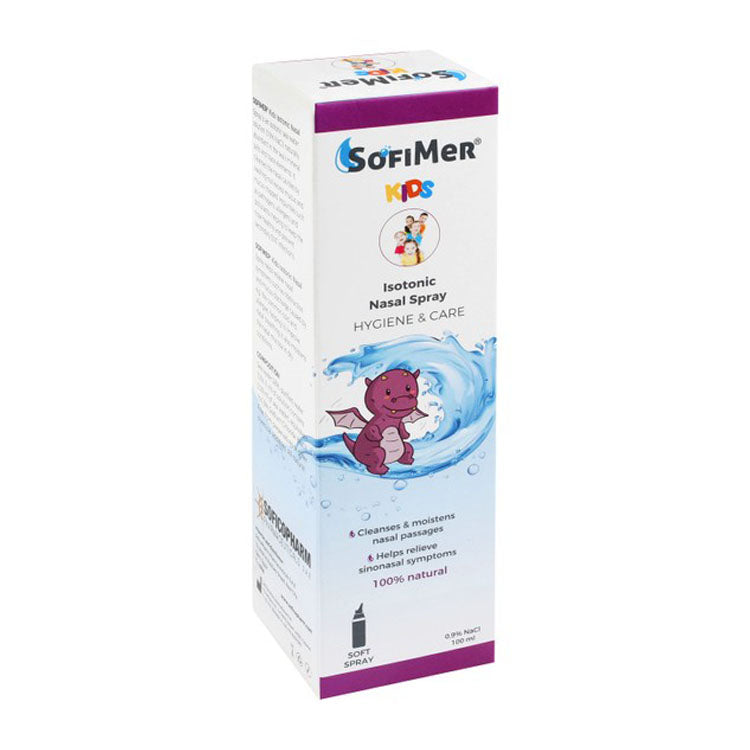 SofiMer Kids 0.9% Sodium Chloride Cleansing & Moisturizing Isotonic Sea Water Solution Nasal Spray
