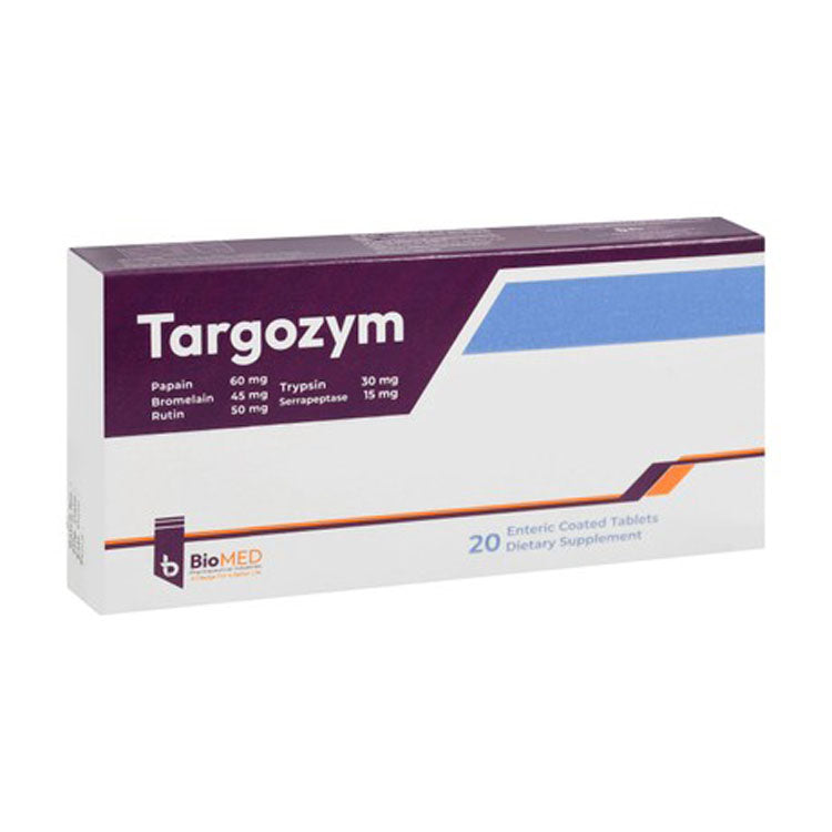 Targozym 60mg Papain, 45mg Bromelain & 50mg Rutin 20 tablets