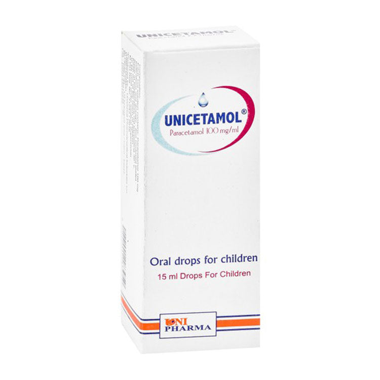 قطرات باراسيتامول يونيسيتامول 100 ملجم/مل فموية للأطفال