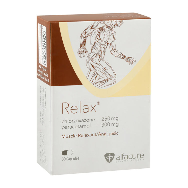Relax 250mg Chlorzoxazone & 300mg Paracetamol Muscle Relaxant & Analgesic