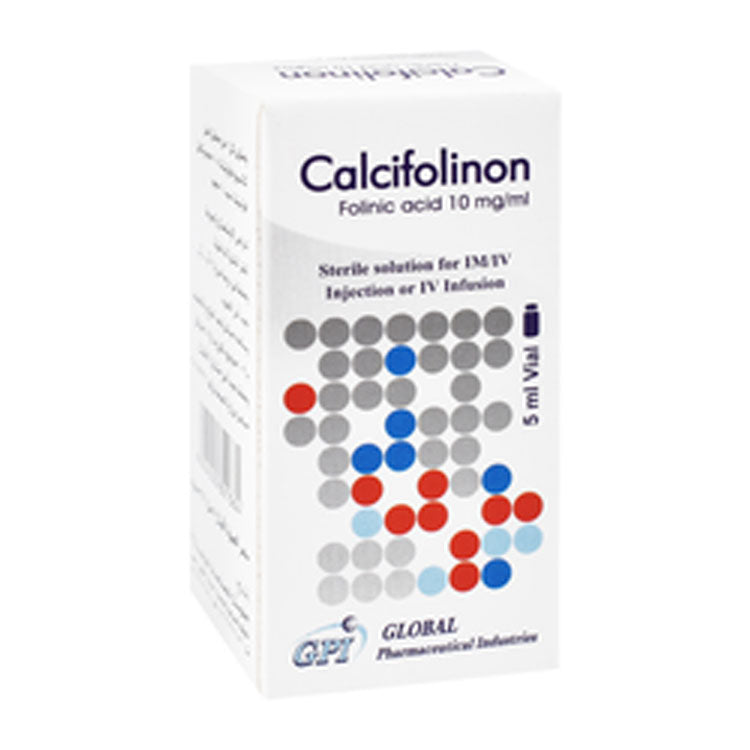 Calcifolinon 10mg/ml Folinic Acid Sterile Solution Vials for Intramuscular & Intravenous Injection & Infusion