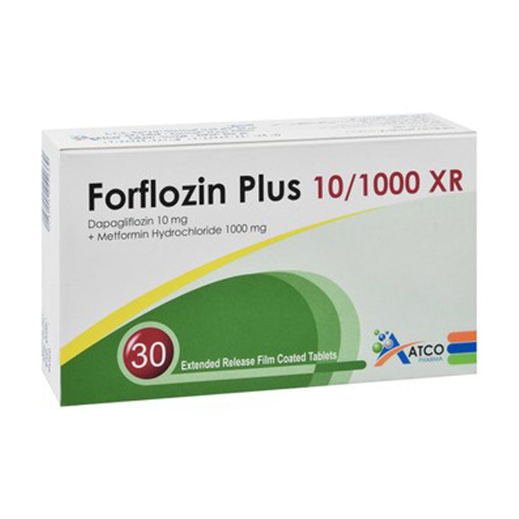 Forflozin XR 10mg Dapagliflozin & 1000mg Metformin Hydrochloride