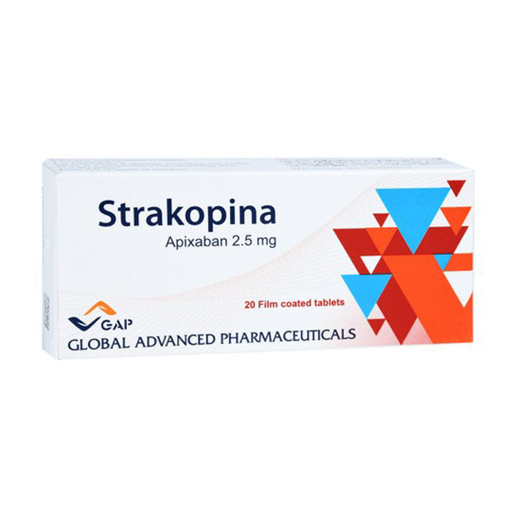 Strakopina 2.5mg Apixaban 20 tablets