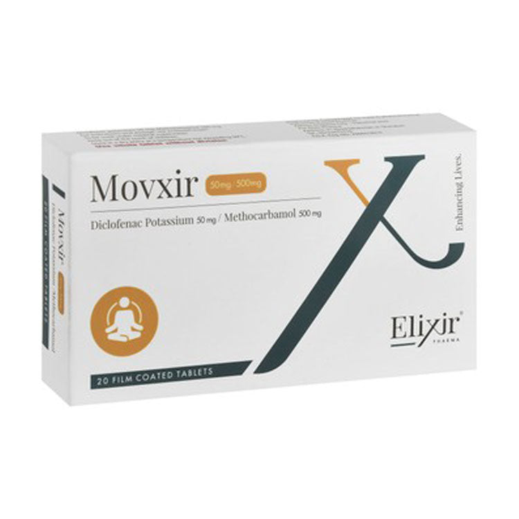 Movxir 500mg Methocarbamol & 50mg Diclofenac Potassium