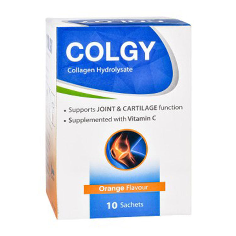 Colgy Collagen Hydrolysate Joint & Cartilage Supplement Sachets Orange Flavor with Vitamin C