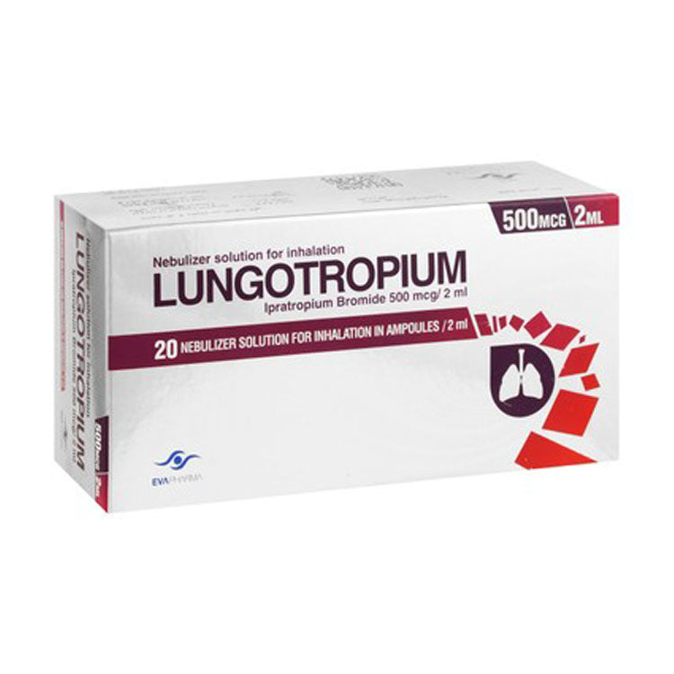 Lungotropium 500mcg/2ml Ipratropium Bromide Nebulizer Solution Ampoules