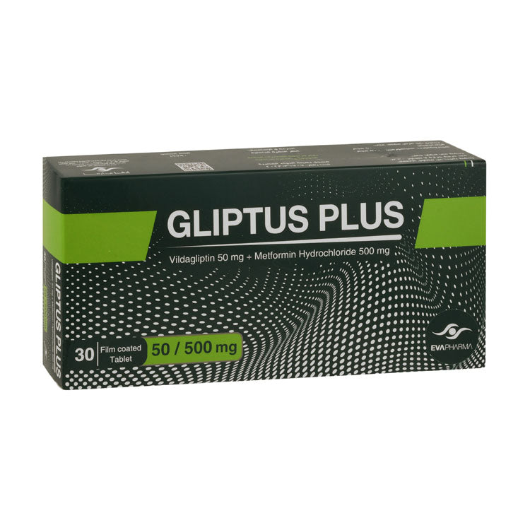 Gliptus Plus 50mg Vildagliptin & 500mg Metformin Hydrochloride