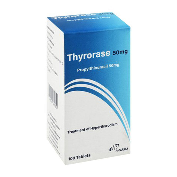 Thyrorase 50mg Propylthiouracil for Hyperthyrodism Treatment