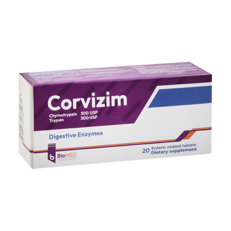 Corvizim 300 USP Chymotrypsin & 300 USP Trypsin Digestive Enzymes