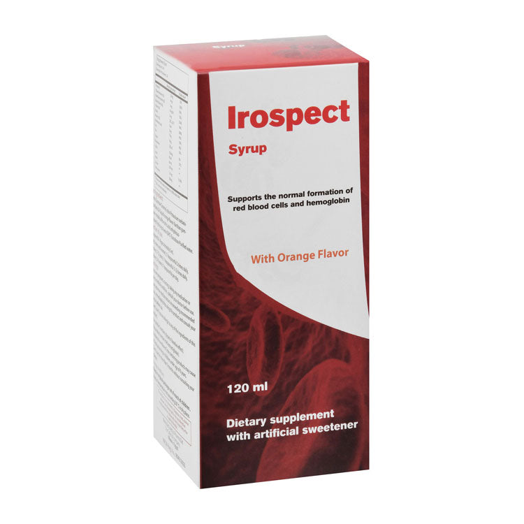 Irospect Red Blood Cells & Hemoglobin Support Supplement Syrup Orange Flavor