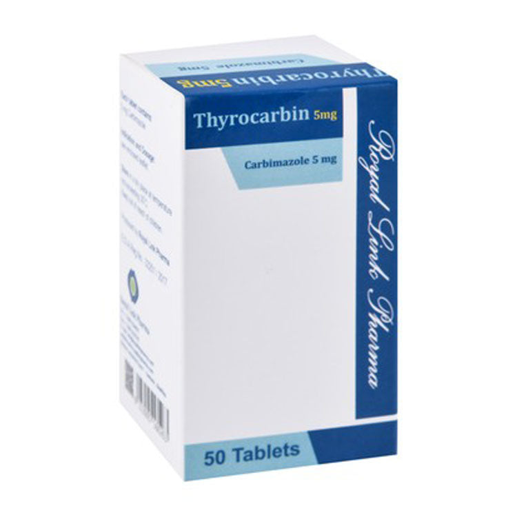 Thyrocarbin 5mg Carbimazole 50 tablets