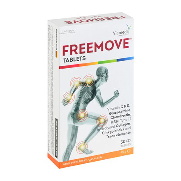 Freemove Joint Support Supplement with Vitamin C, Glucosamine & Chondroitin - gluten free, lactose free