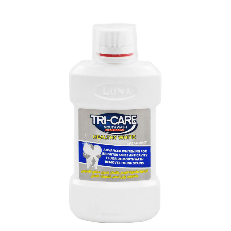 Tri-Care Healthy Whitening & Brightening Mouthwash Spearmint Flavor - alcohol free