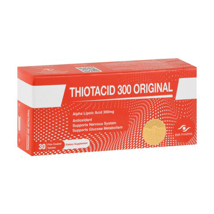 Thiotacid Original 300mg Alpha Lipoic Acid Nervous System, Glucose Metabolism & Antioxidant Supplement