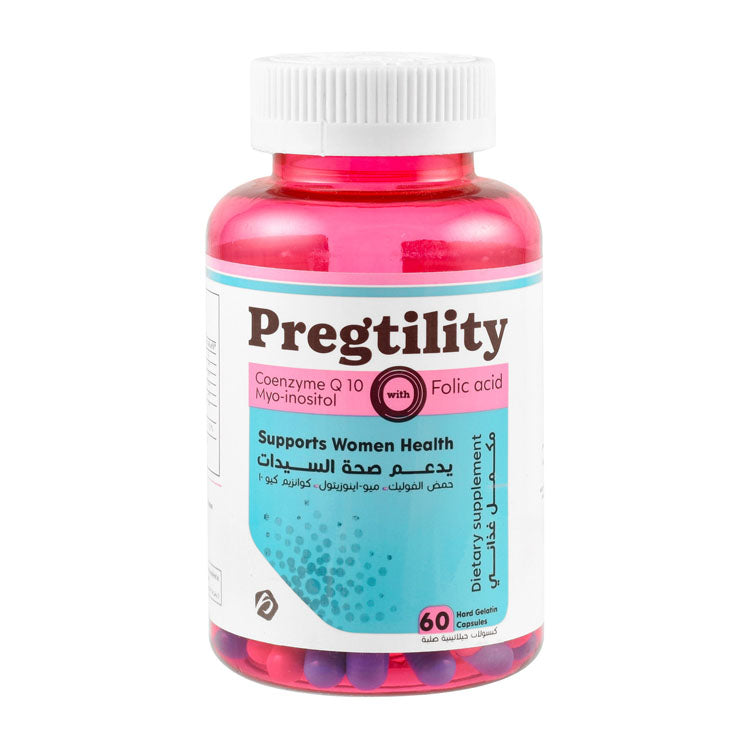 Pregtility 975mg Myo-Inositol Women's Health Support Supplement with Folic Acid & CoQ10
