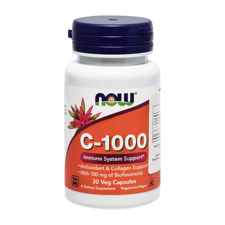 Now 1000mg Vitamin C Supplement with Bioflavonoids for Antioxidant, Collagen & Immune System Health - vegan, GMO free