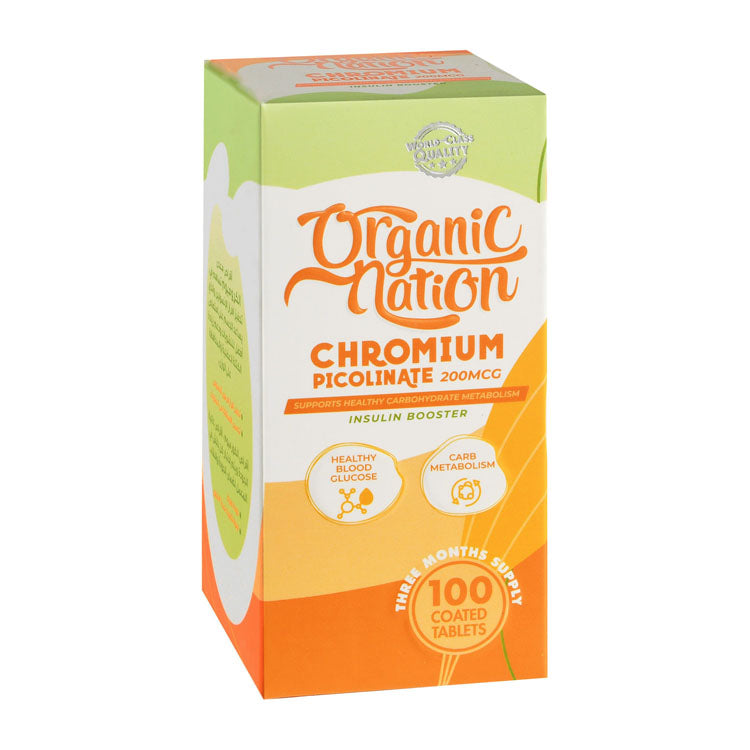 Organic Nation 200mcg Chromium Picolinate Insulin Booster Supplement