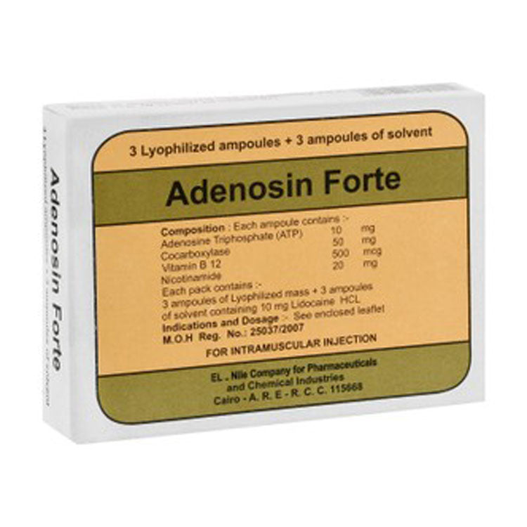 Adenosin Forte Lyophilized Ampoules with 10mg Lidocaine HCL Solvent for Intramuscular Injection