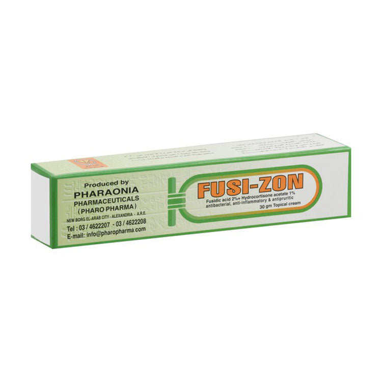 Fusi-zon 2% Fusidic Acid & 1% Hydrocortisone Acetate Antibacterial, Anti-Inflammatory & Antipruritic Topical Cream