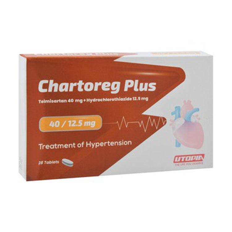Chartoreg Plus 40mg Telmisartan & 12.5mg Hydrochlorothiazide for Hypertension