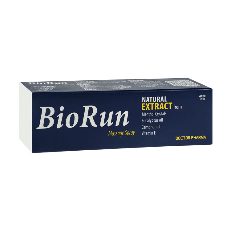 Biorun Massage Spray with Vitamin E, Eucalyptus & Camphor Oil