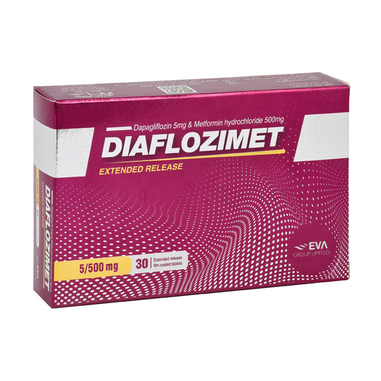 Diaflozimet 5mg Dapagliflozin & 500mg Metformin Hydrochloride