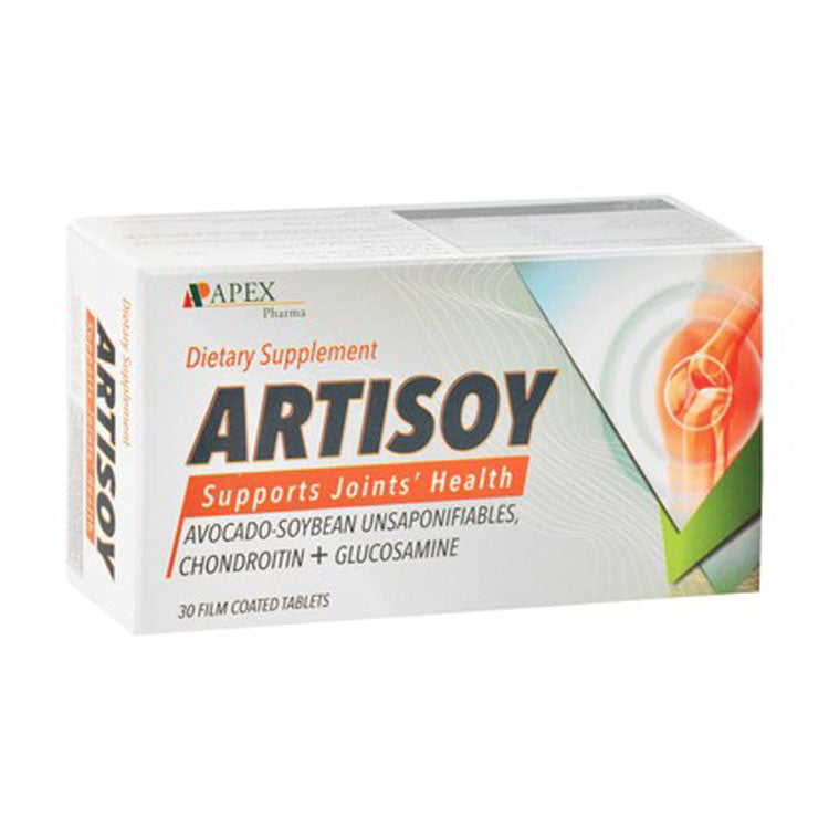 Artisoy 500mg Glucosamine Joint Health Support Supplement with Chondroitin, Avocado & Soybean Unsaponifiables 30 tablets