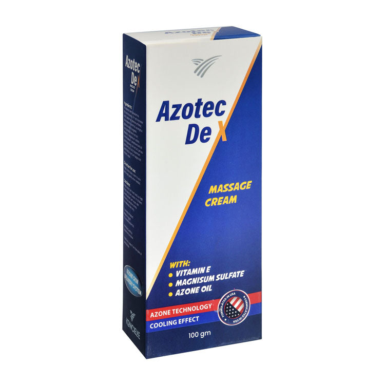 Azotec Dex Cooling Effect Massage Cream with Vitamin E, Azone Oil & Magnesium Sulfate