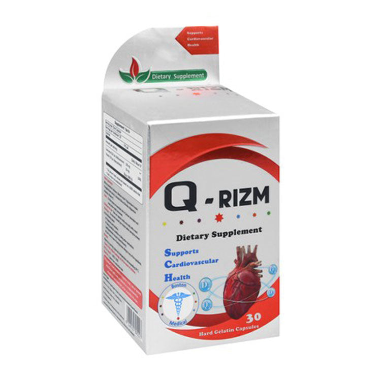 Q-Rizm 120mg Coenzyme Q10 Cardiovascular Support Supplement with Vitamin D3