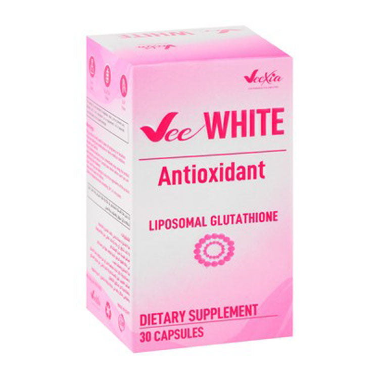 مكمل فيكسيا في وايت 1000 ملغ من الجلوتاثيون الليبوزومي المضاد للأكسدة - خالٍ من الكائنات المعدلة وراثيًا، وخالٍ من الغلوتين، وخالٍ من الصويا